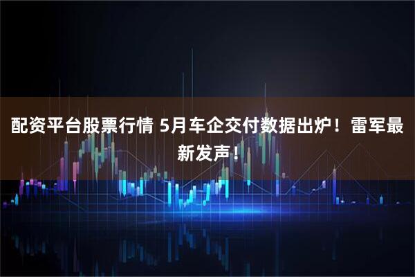 配资平台股票行情 5月车企交付数据出炉！雷军最新发声！